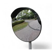 Convex mirror 60 cm in black frame